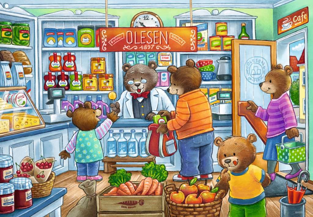 Ravensburger Puzzle 2 X 12 Teile Komm wir gehen einkaufen