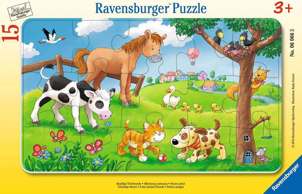 Ravensburger Rahmenpuzzles 15 Teile Knuffige Tierfreunde