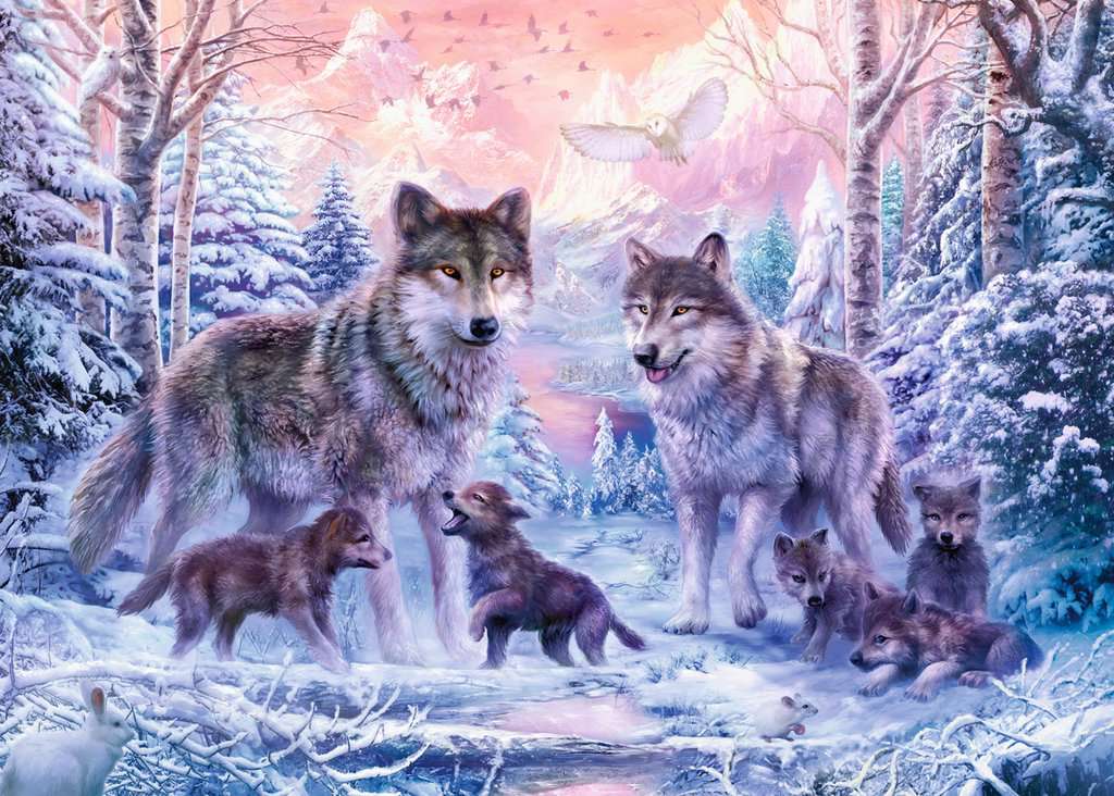 Ravensburger Puzzle 1000 Teile Arktische Wölfe