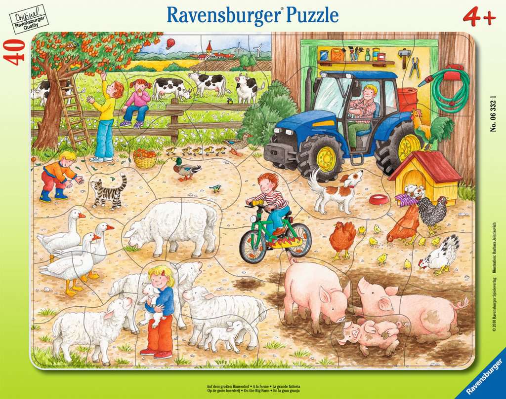 Ravensburger Rahmenpuzzle 40 Teile Auf dem großen Bauernhof