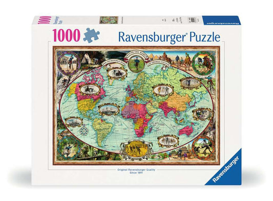 Ravensburger Puzzle 1000 Teile Mit Fahrrad um die Welt