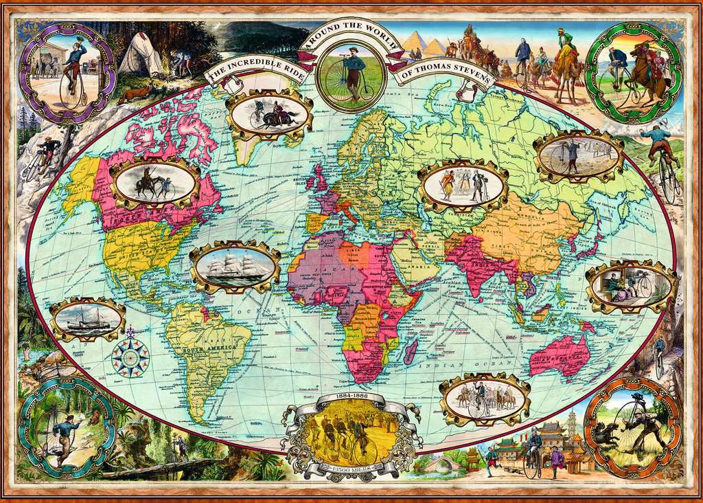 Ravensburger Puzzle 1000 Teile Mit Fahrrad um die Welt