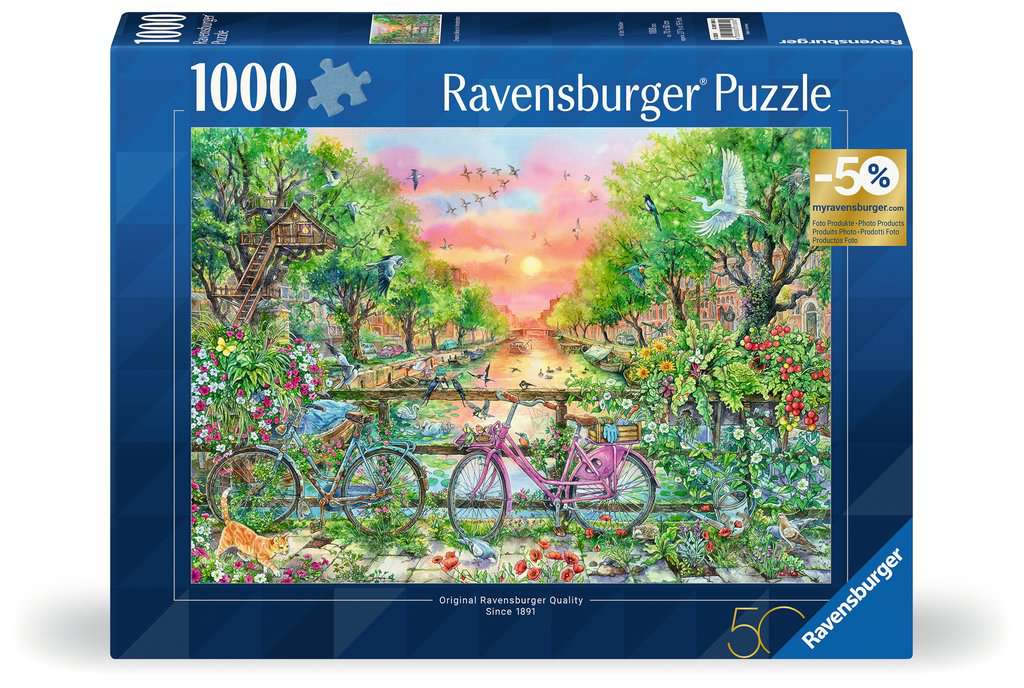 Ravensburger Puzzle 1000 Teile Verträumte Fahrräder in Amsterdam