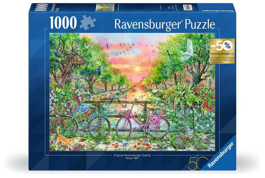 Ravensburger Puzzle 1000 Teile Verträumte Fahrräder in Amsterdam