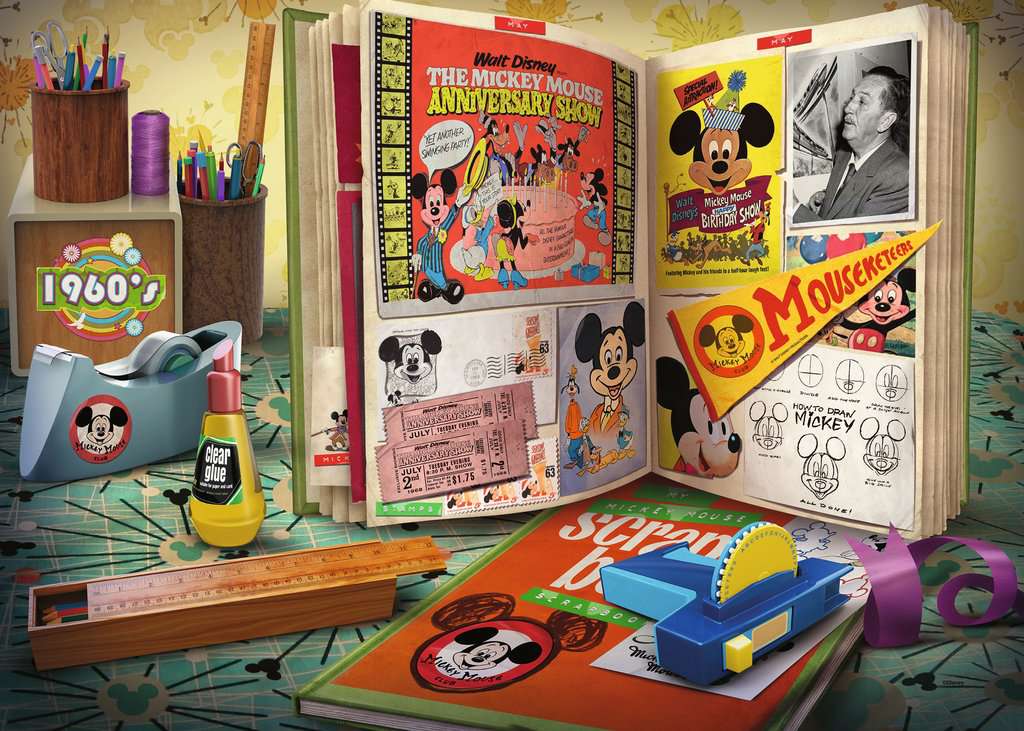 Ravensburger Puzzle 1000 Teile 1960 Mickey Moments