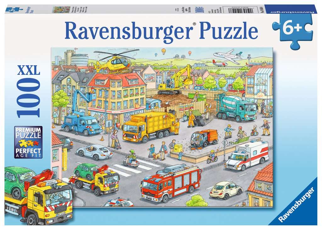 Ravensburger Puzzle 100 XXL Teile Fahrzeuge in der Stadt