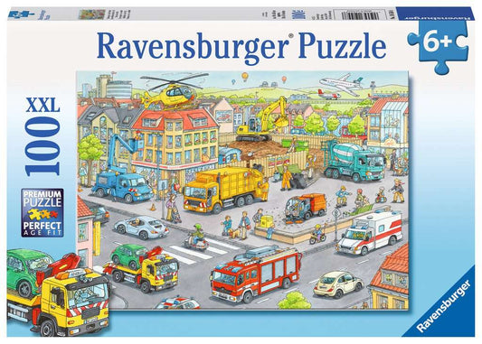 Ravensburger Puzzle 100 XXL Teile Fahrzeuge in der Stadt