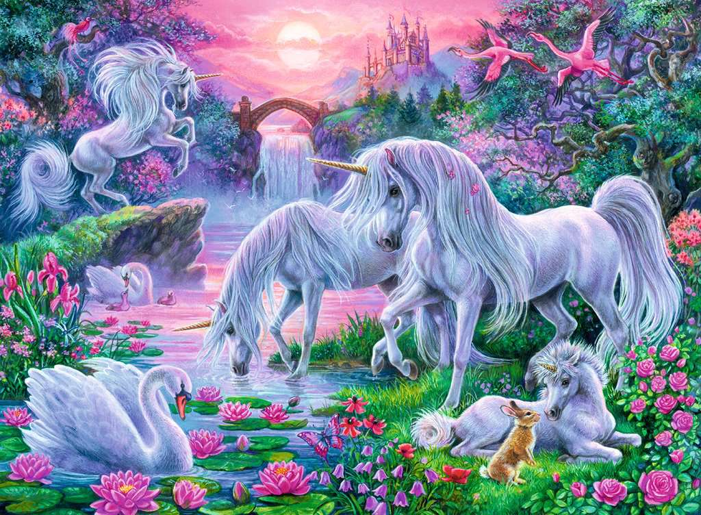 Ravensburger Puzzle 150 Teile XXL Einhörner im Abendrot