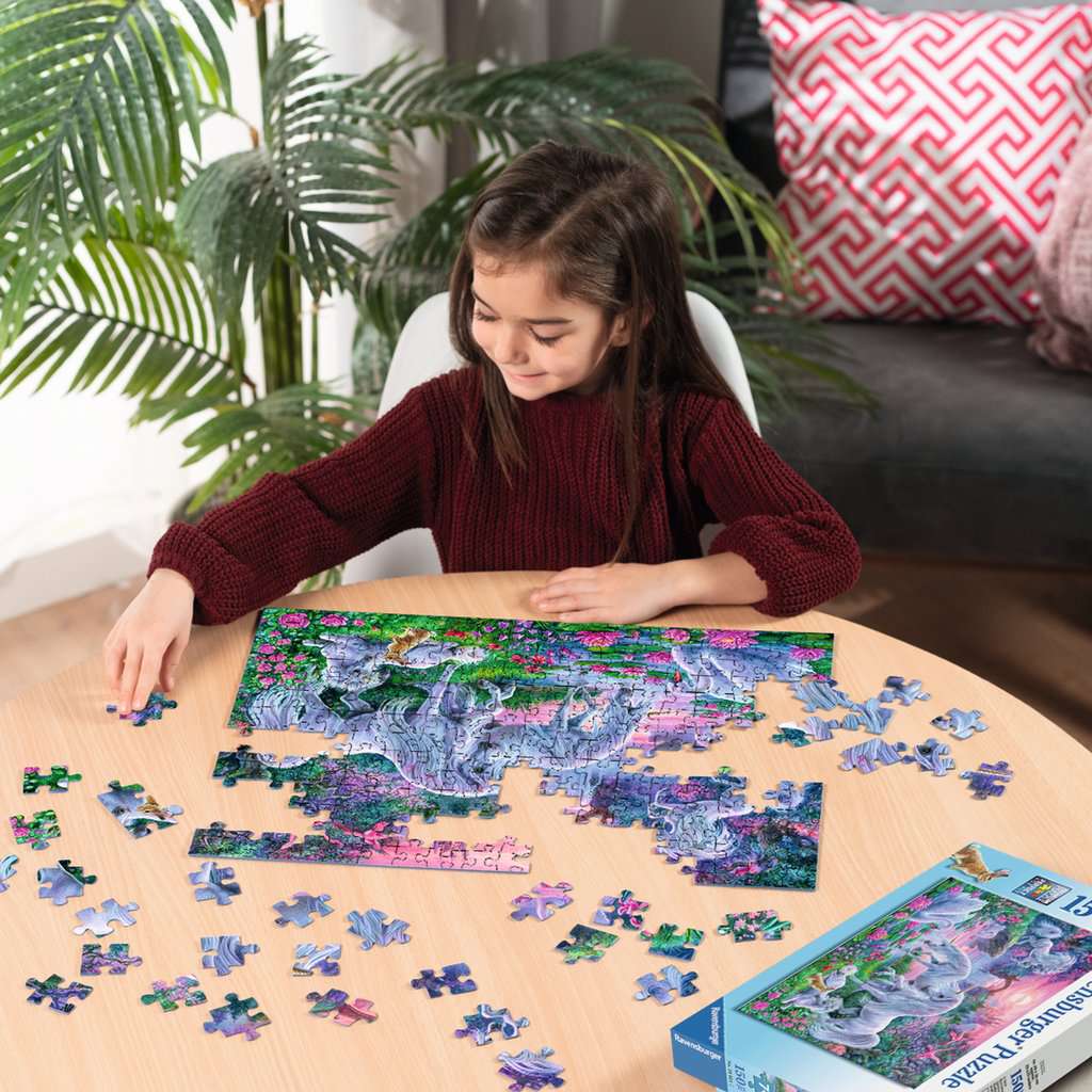 Ravensburger Puzzle 150 Teile XXL Einhörner im Abendrot