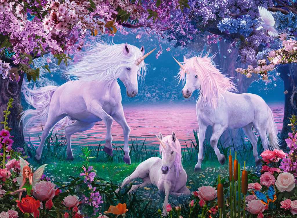 Ravensburger Puzzle 100 Teile XXL Bezaubernde Einhörner