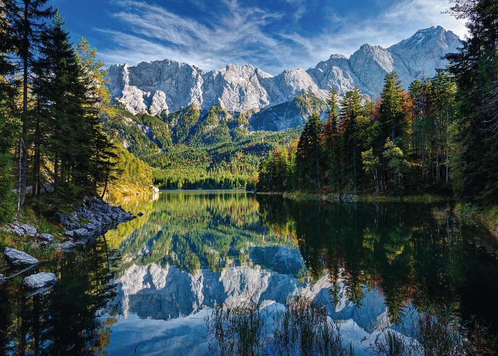 Ravensburger Puzzle 1000 Teile Eibsee mit Wettersteingebirge und Zugspitze