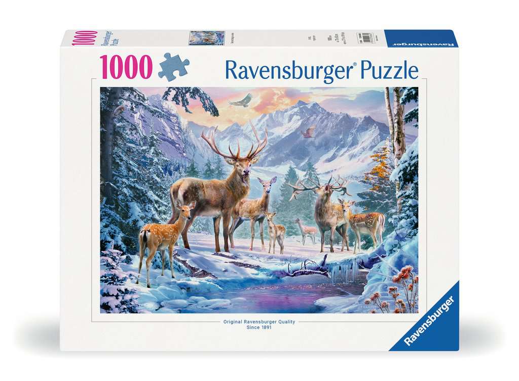 Ravensburger Puzzle 1000 Teile Rehe und Hirsche im Winter