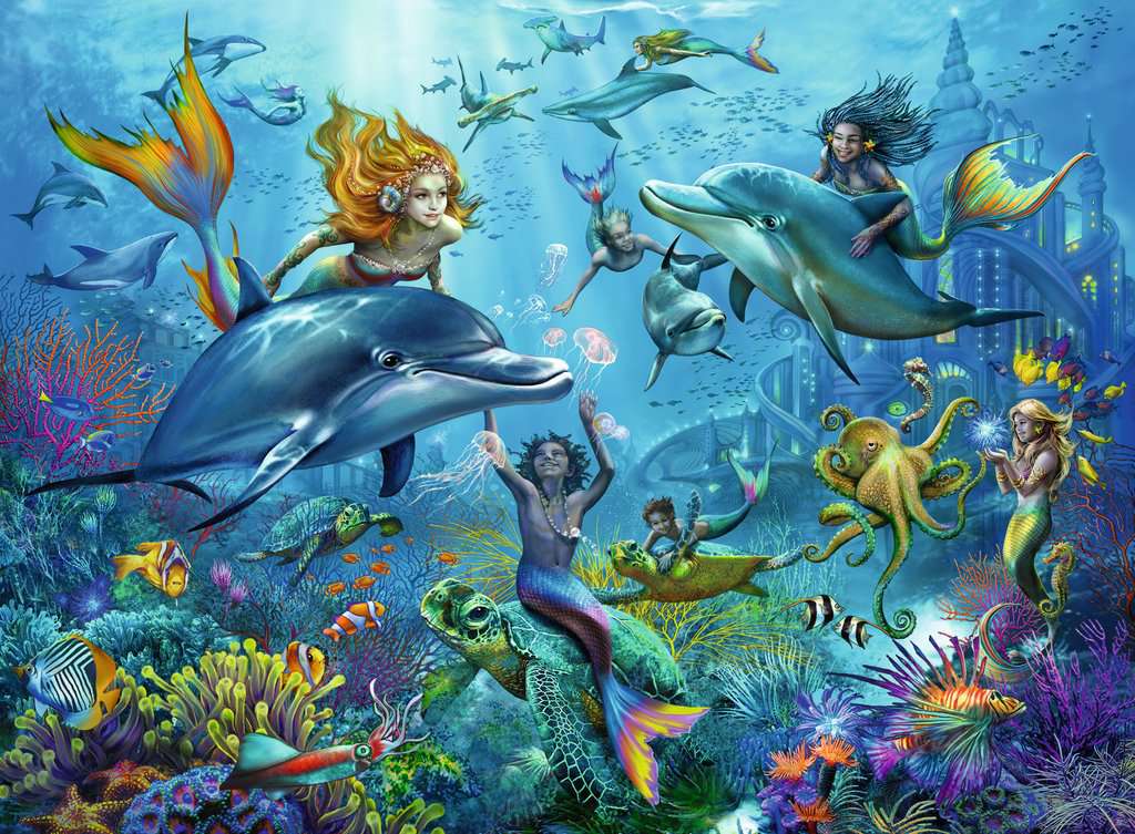 Ravensburger Puzzle 100 Teile XXL Abenteuer unter Wasser