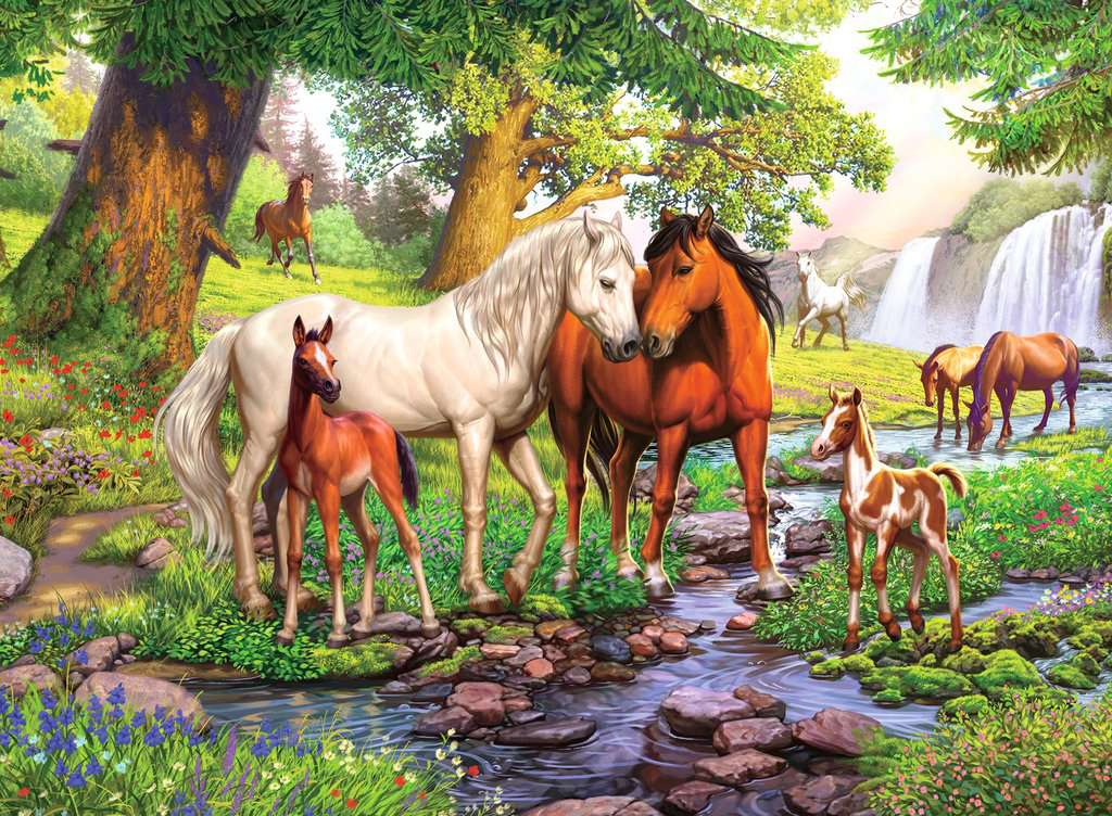 Ravensburger Puzzle 300 Teile Wildpferde am Fluss