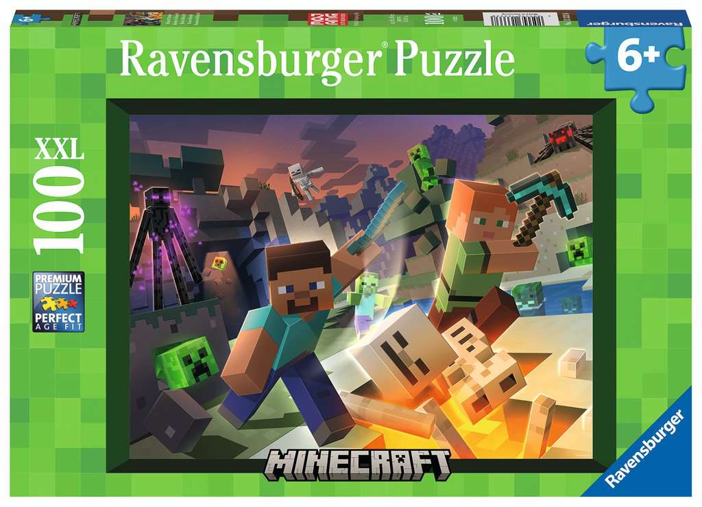 Ravensburger Puzzle 100 Teile XXL Monster Minecraft