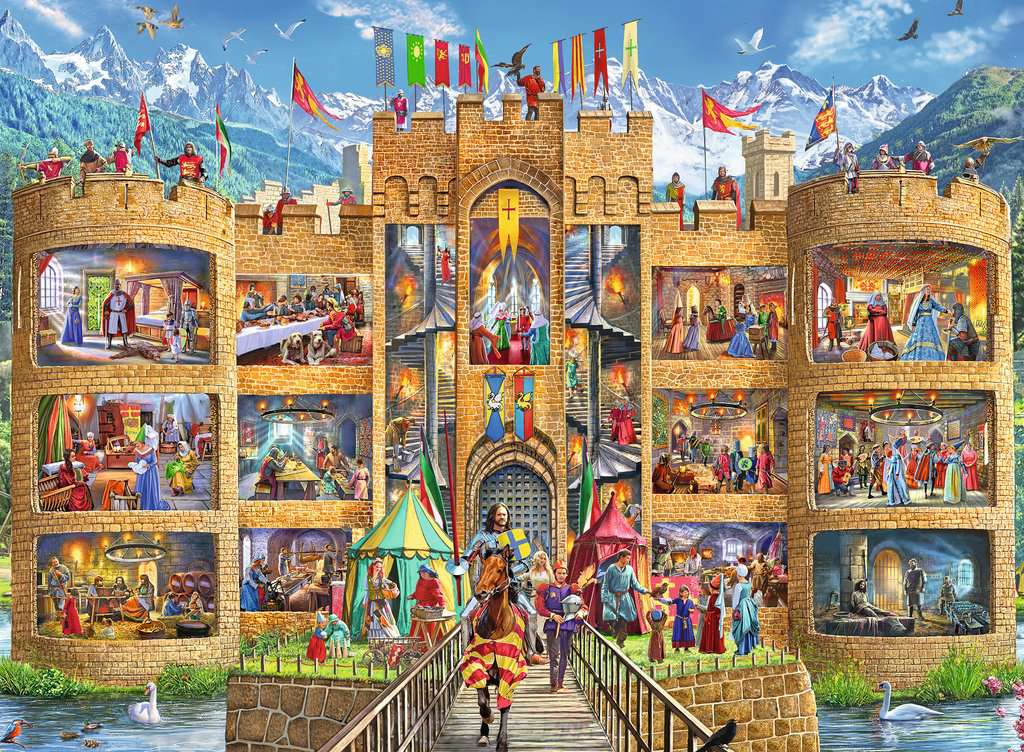 Ravensburger Puzzle 150 Teile XXL Blick in die Ritterburg