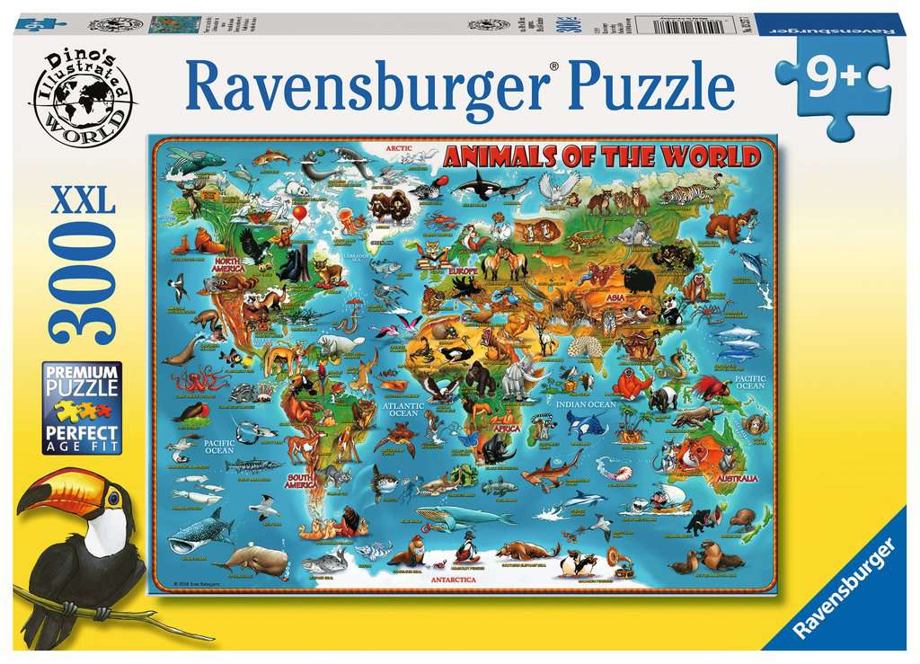 Ravensburger Puzzle 300 Teile Tiere rund um die Welt
