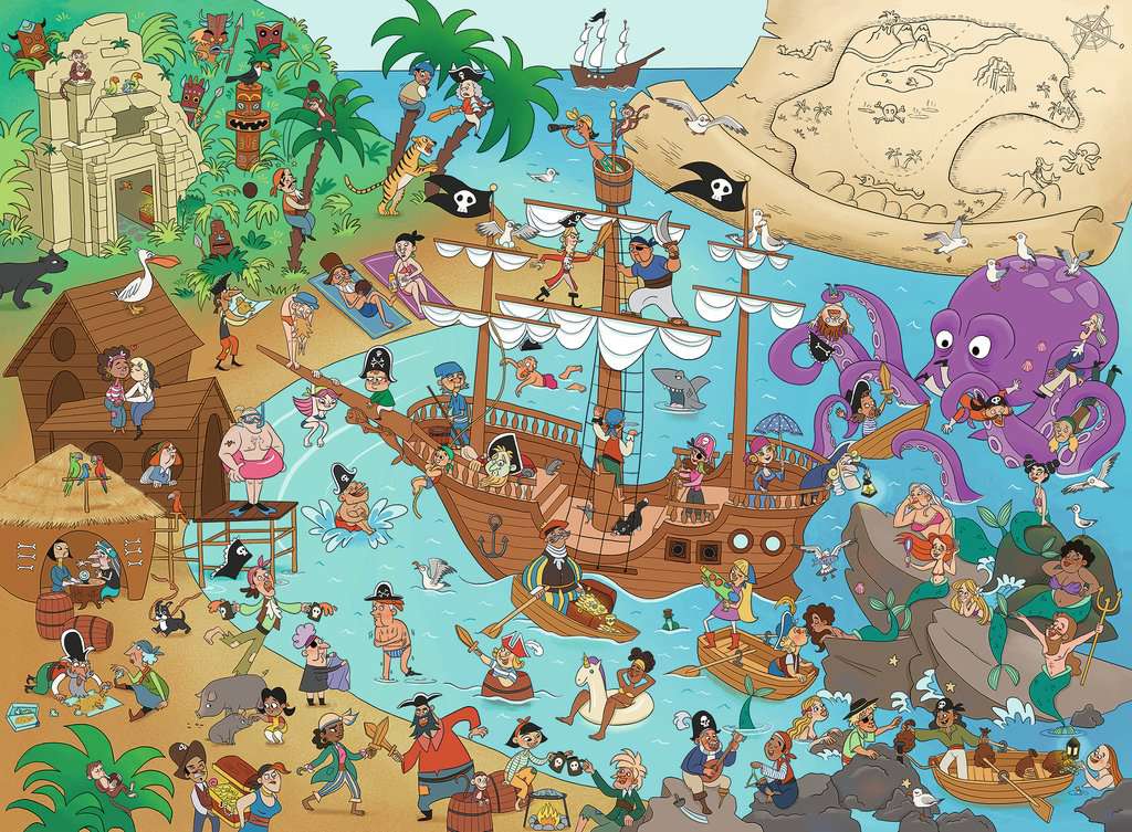 Ravensburger Puzzle 150 Teile XXL Die Piratenbucht