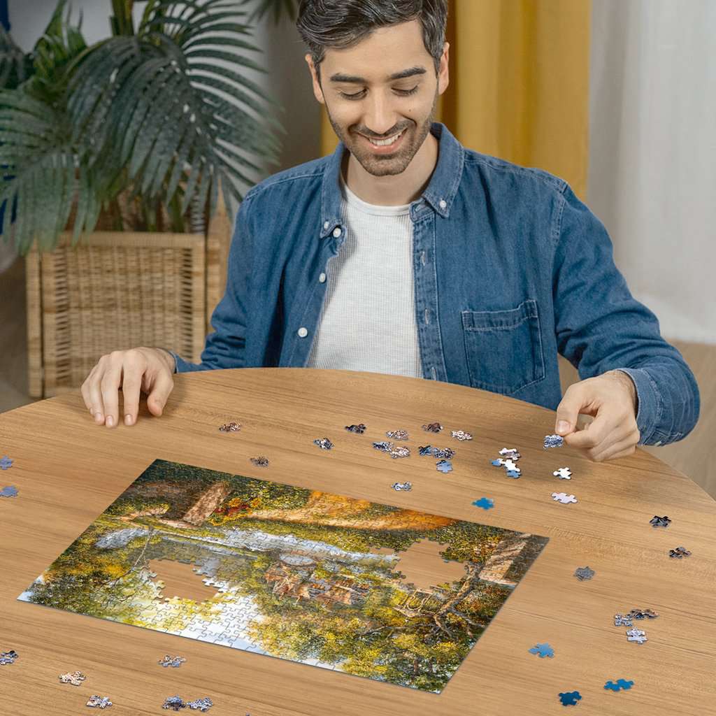 Ravensburger Puzzle 500 Teile Cottage am Fluß