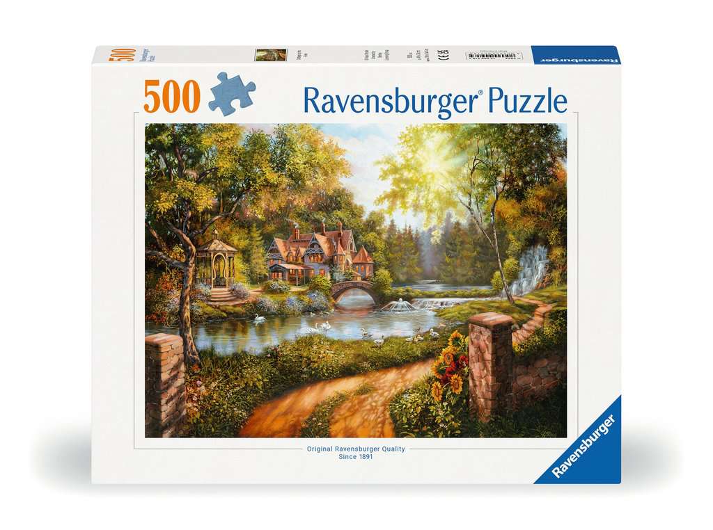 Ravensburger Puzzle 500 Teile Cottage am Fluß