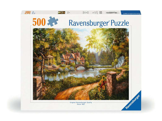 Ravensburger Puzzle 500 Teile Cottage am Fluß