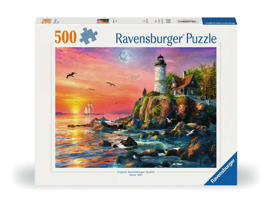 Ravensburger Puzzle 500 Teile Leuchtturm am Abend