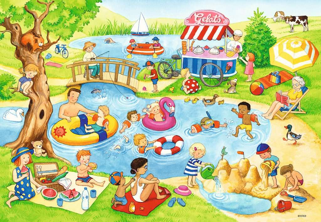 Ravensburger Puzzle 2 X 24 Teile Freizeit am See