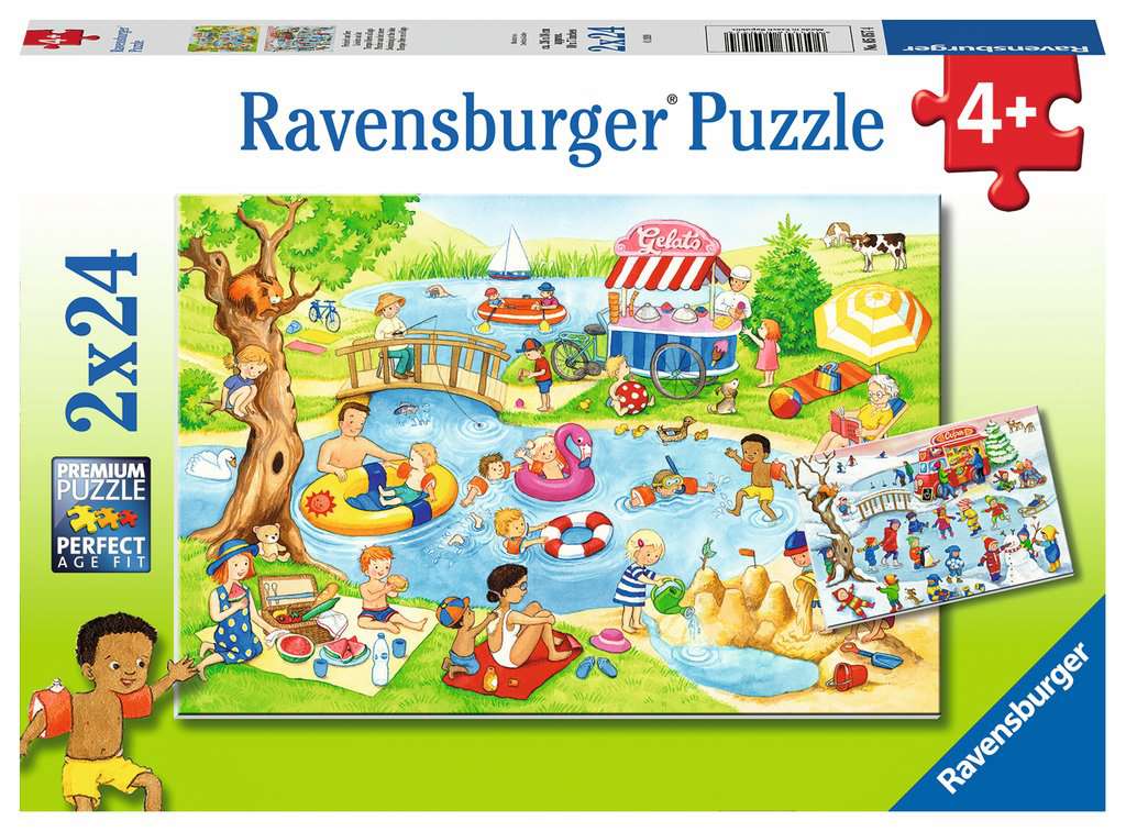 Ravensburger Puzzle 2 X 24 Teile Freizeit am See