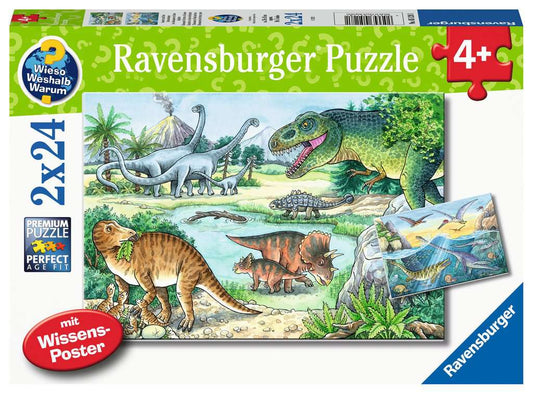 Ravensburger Puzzle 2 X 24 Teile Saurier und ihre Lebensräume