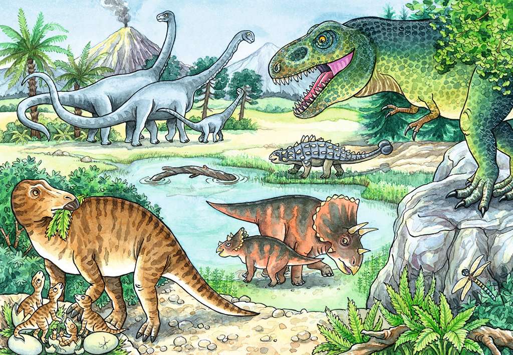 Ravensburger Puzzle 2 X 24 Teile Saurier und ihre Lebensräume