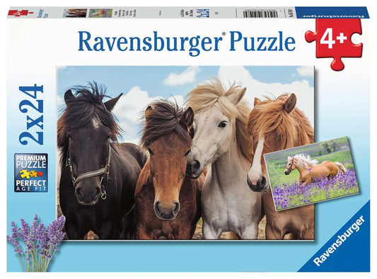 Ravensburger Puzzle 2 X 24 Teile Pferdeliebe