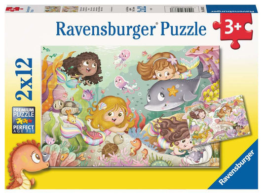 Ravensburger Puzzle 2 X 12 Teile Kleine Feen und Meerjungfrauen