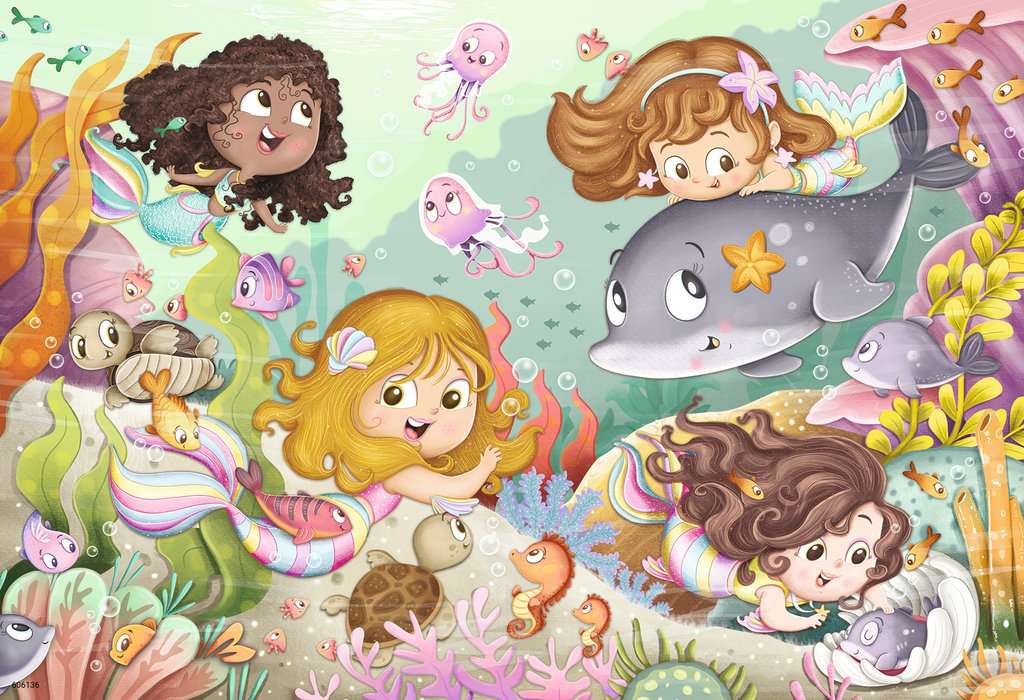 Ravensburger Puzzle 2 X 12 Teile Kleine Feen und Meerjungfrauen