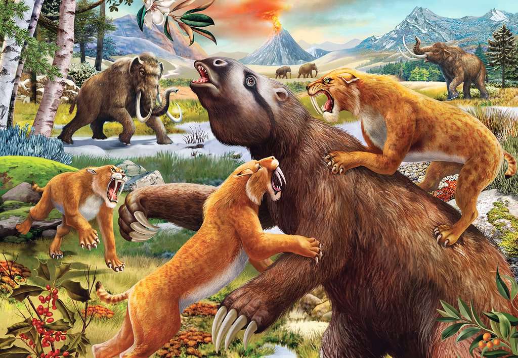 Ravensburger Puzzle 2 X 24 Teile Wilde Urzeittiere
