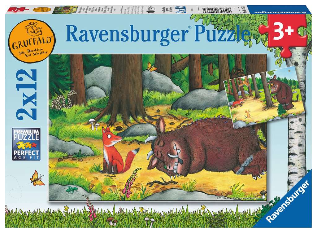 Ravensburger Puzzle 2 X 12 Teile Grüffelo und die Tiere des Waldes