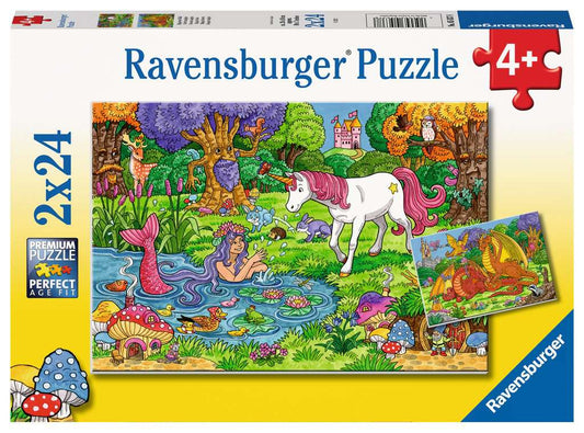 Ravensburger Puzzle 2 X 24 Teile Magischer Wald