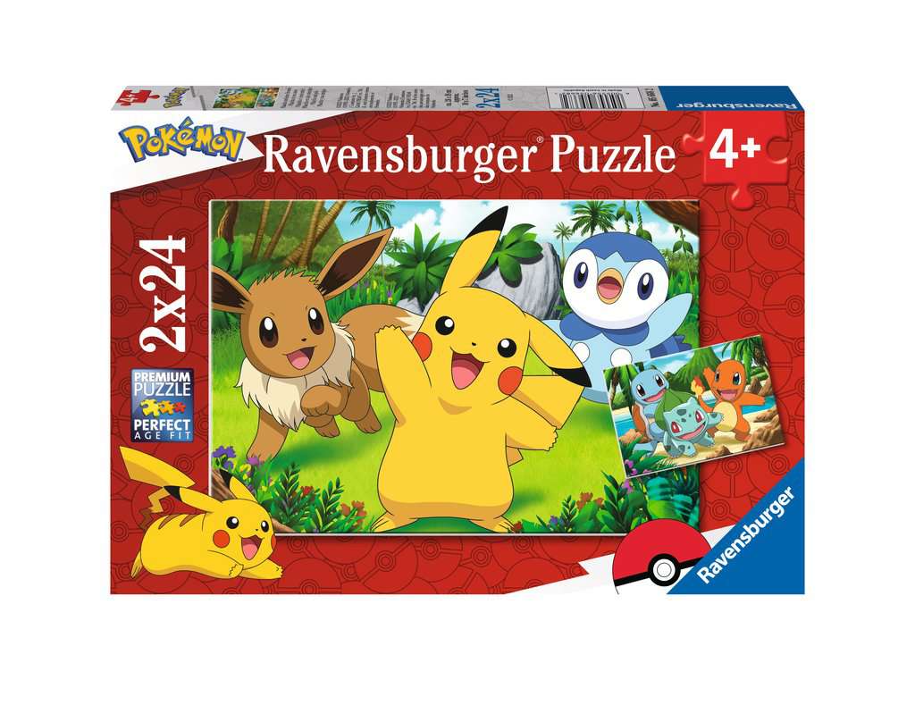 Ravensburger Puzzle 2 X 24 Teile Pikachu und seine Freunde