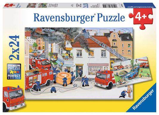 Ravensburger Puzzle 2 X 24 Teile Bei der Feuerwehr