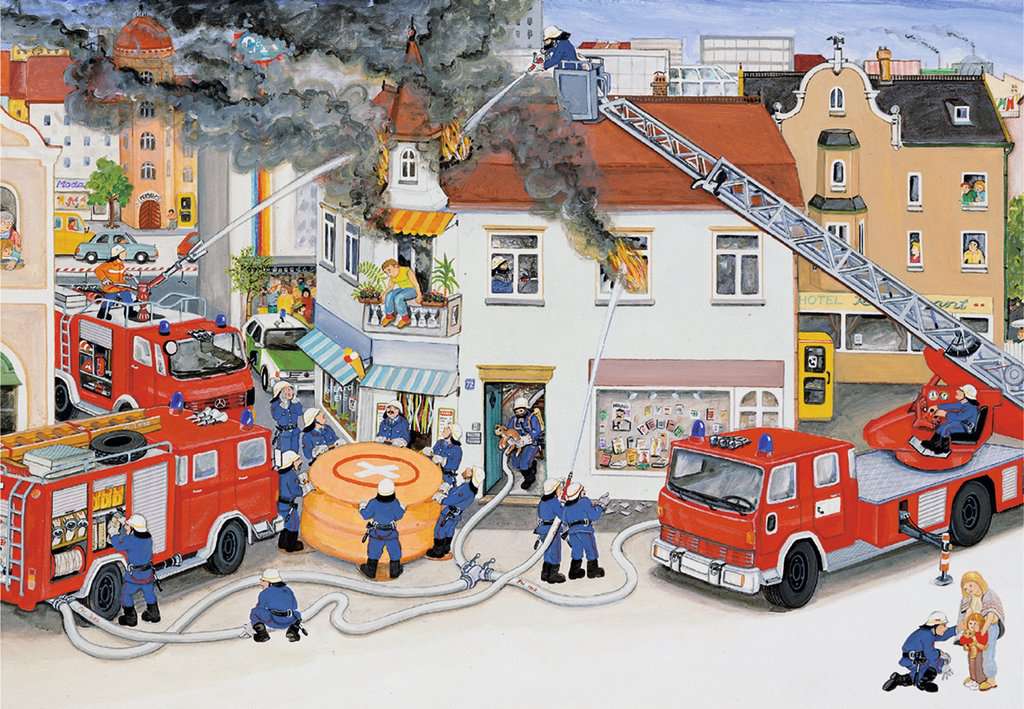 Ravensburger Puzzle 2 X 24 Teile Bei der Feuerwehr