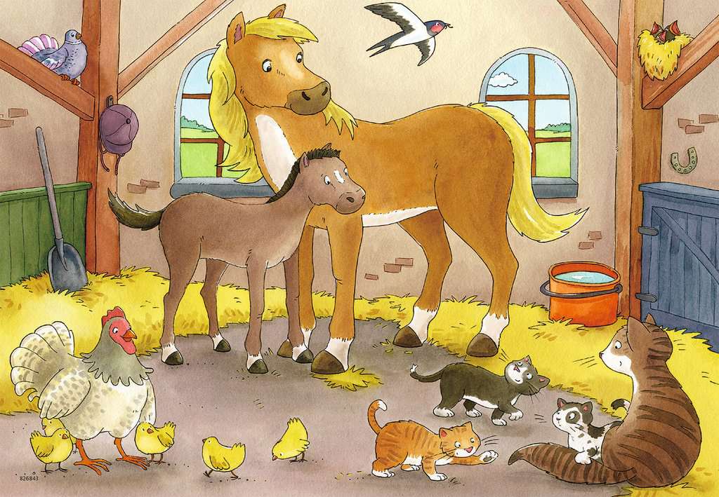 Ravensburger Puzzle 2 X 12 Teile Glückliche Tierfamilien