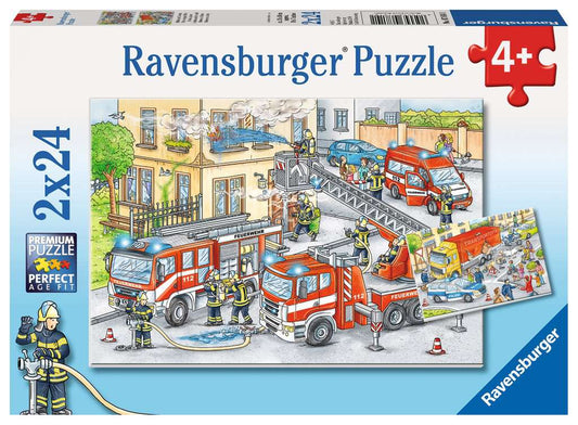 Ravensburger Puzzle 2 X 24 Teile Helden im Einsatz