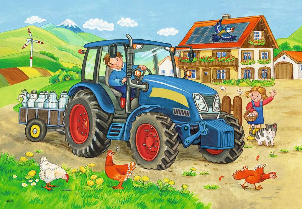 Ravensburger Puzzle 2 X 12 Teile Baustelle und Bauernhof