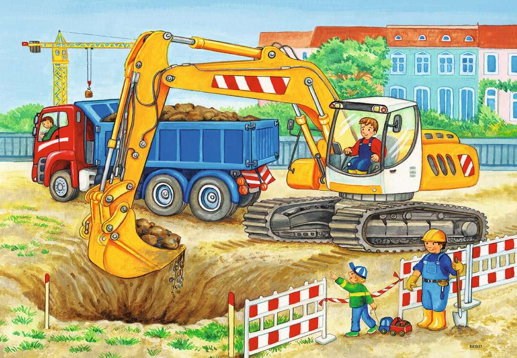 Ravensburger Puzzle 2 X 12 Teile Baustelle und Bauernhof