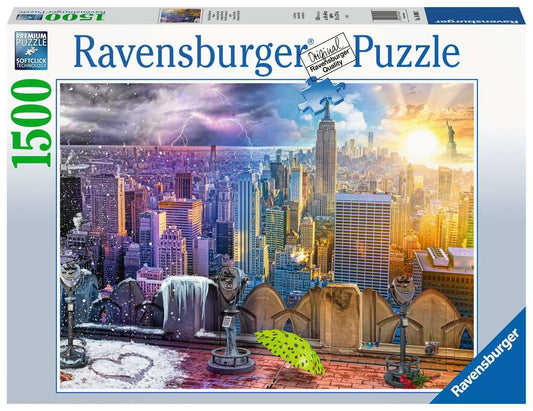 Ravensburger Puzzle 1500 Teile New York im Winter und Sommer