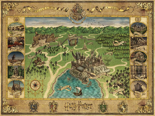 Ravensburger Puzzle 1500 Teile Hogwarts Karte