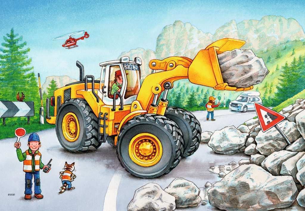 Ravensburger Puzzle 2 X 24 Teile Bagger und Waldtraktor