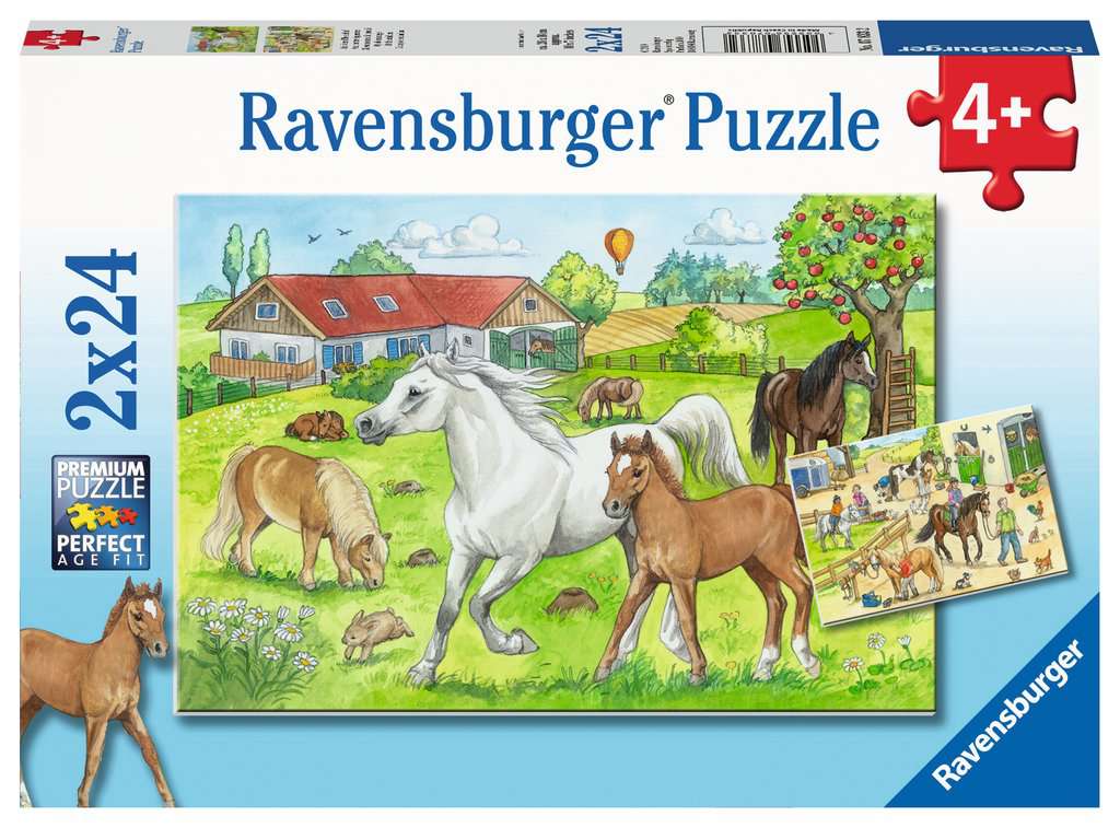 Ravensburger Puzzle 2 X 24 Teile Auf dem Pferdehof