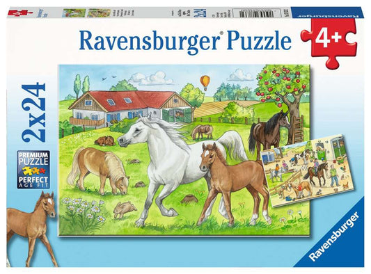 Ravensburger Puzzle 2 X 24 Teile Auf dem Pferdehof