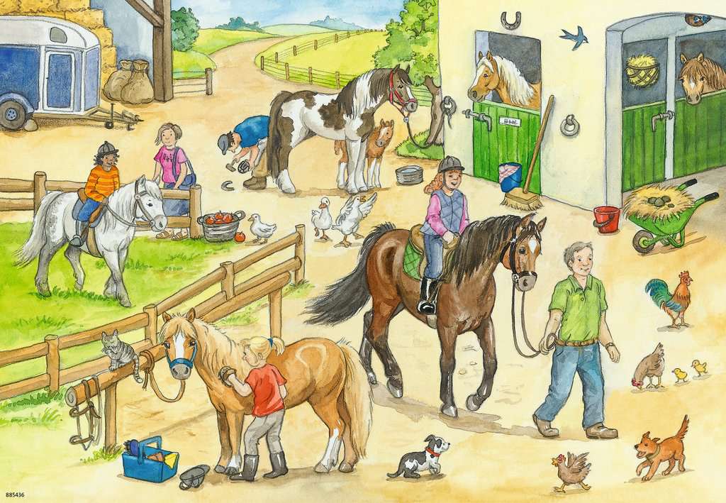 Ravensburger Puzzle 2 X 24 Teile Auf dem Pferdehof