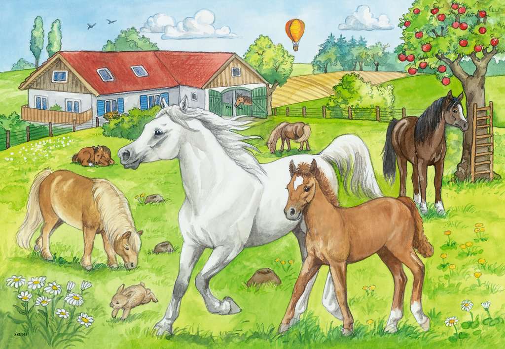 Ravensburger Puzzle 2 X 24 Teile Auf dem Pferdehof